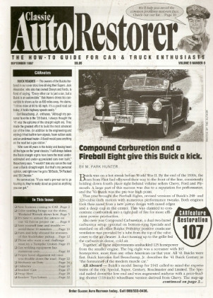 CLASSIC AUTO RESTORER 1997 SEPT - C-CAB STUDEBAKER, 57 MONARCH TURNPIKE CRUISER